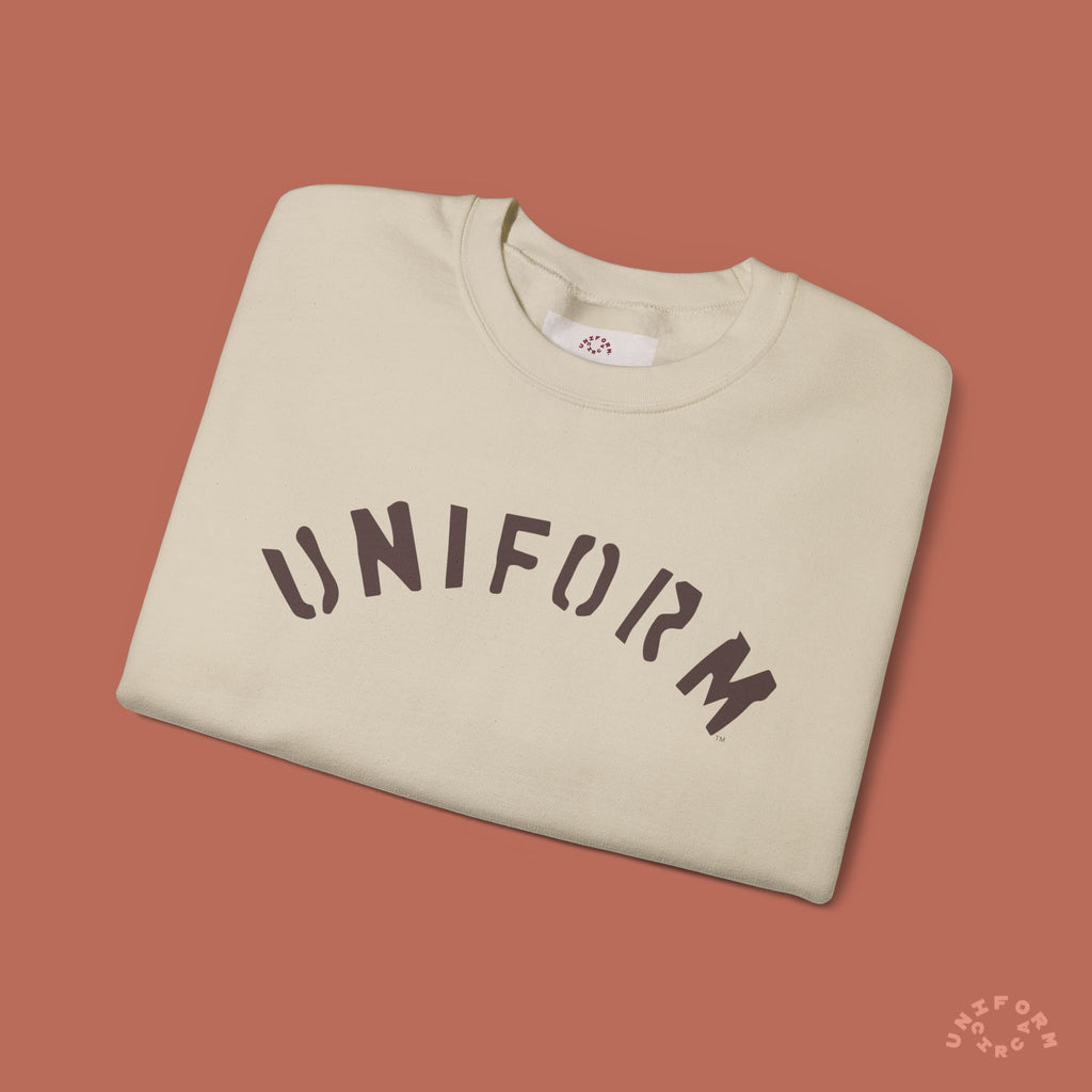 ARC UNIFORM CREWNECK SWEATSHIRT | PRINTED MOCHA