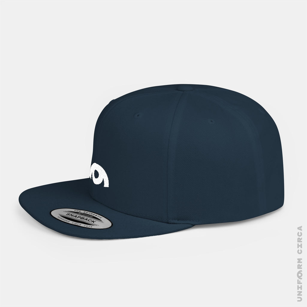 OYSTER LOGO HAT | White Stitch | Flat Bill Snap Back