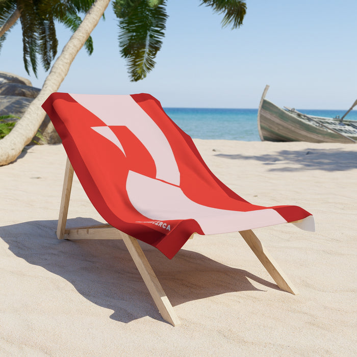 BIG WAVE | RED & PINK | Beach Towel - Perfect for Summer Fun and Relaxation