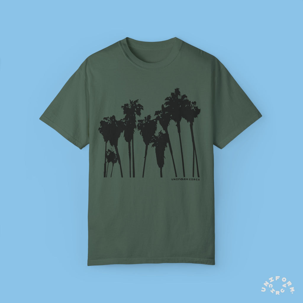 PALMS BLACK CREWNECK T-SHIRT | Printed
