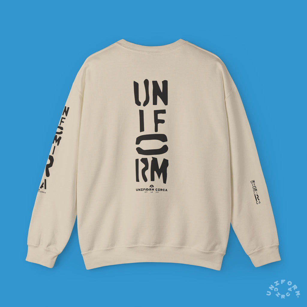 FOUNDATION MARK | CREWNECK SWEATSHIRT | Printed Black