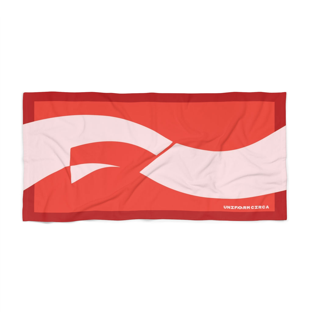 BIG WAVE | RED & PINK | Beach Towel - Perfect for Summer Fun and Relaxation