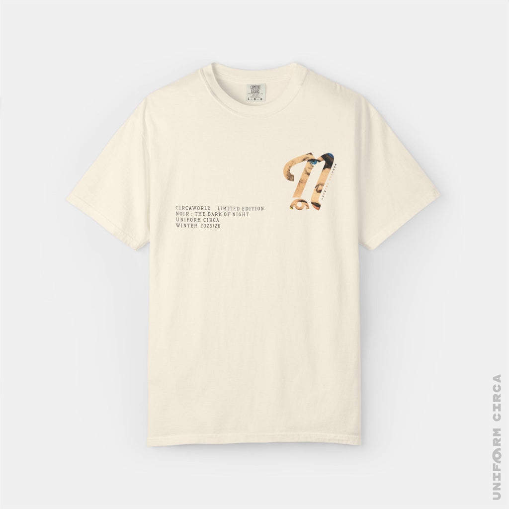 CIRCAWORLD: N BADGE V2 - Crewneck T-Shirt | 100% Cotton | Designed & Printed in California _ UNIFORM CIRCA _Navy