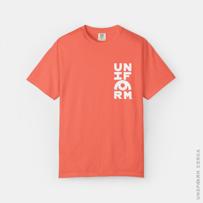 UNIFORM HALF STACK | Crewneck T-Shirt | Printed White | Bold Minimalist Print