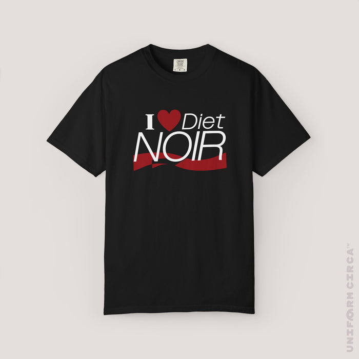 I ❤️ Diet NOIR | Black Crewneck T-Shirt | 100% Cotton | Designed & Printed in California