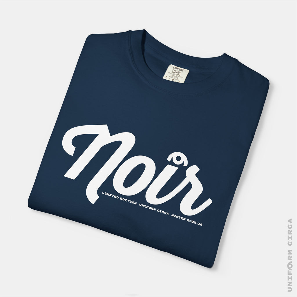 NOIR MARK 1  - Crewneck T-Shirt | 100% Cotton | Designed & Printed in California _ UNIFORM CIRCA CLASS _ SILVER/BLK WHITE/NAVY