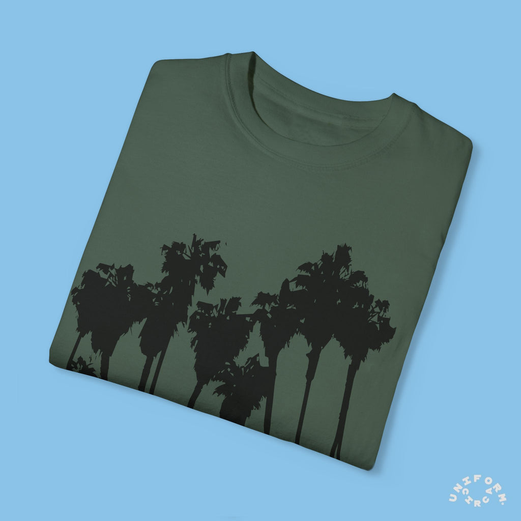 PALMS BLACK CREWNECK T-SHIRT | Printed