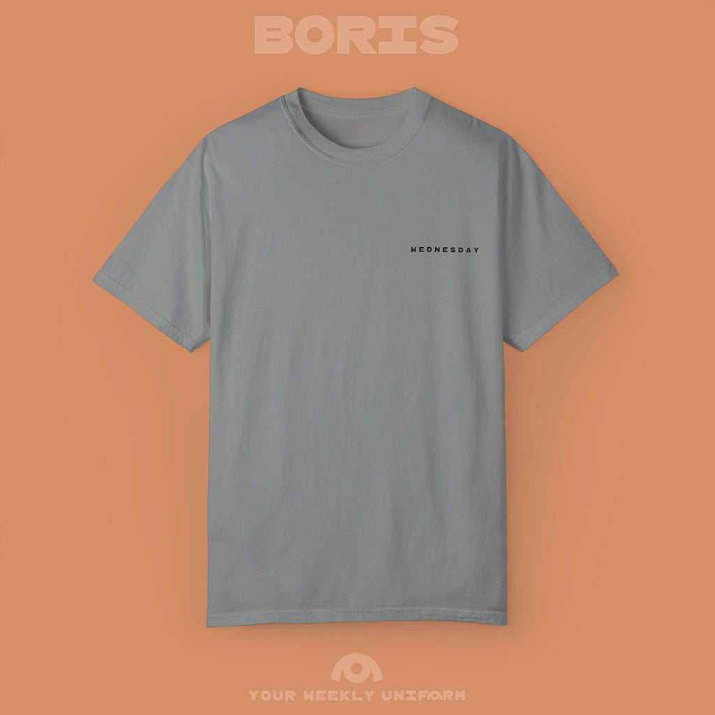 BORIS WEDNESDAY | CREWNECK T-SHIRT | PRINTED BLACK