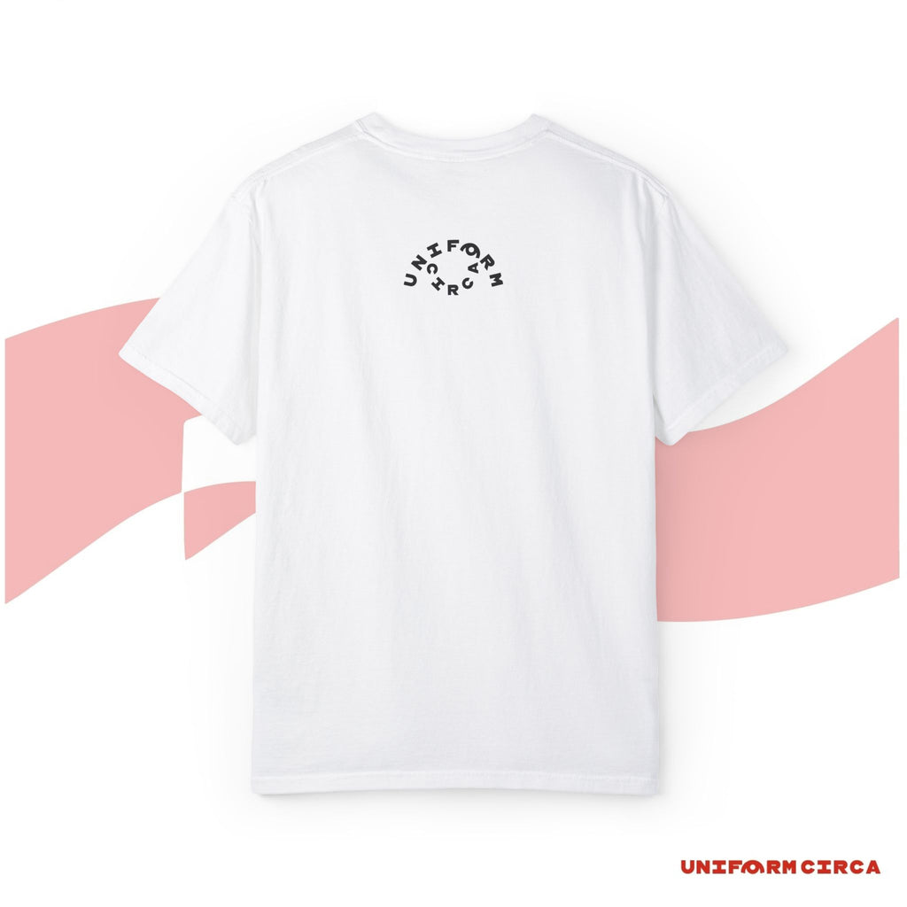 LONE PALM BLACK | Printed - Unisex Garment-Dyed T-Shirt with Palm Tree Design - Casual Summer Vibe
