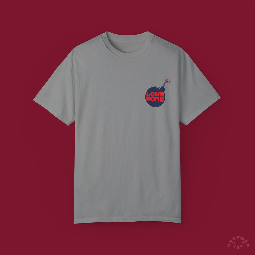 HEART BOMB CREWNECK T-SHIRT | Printed