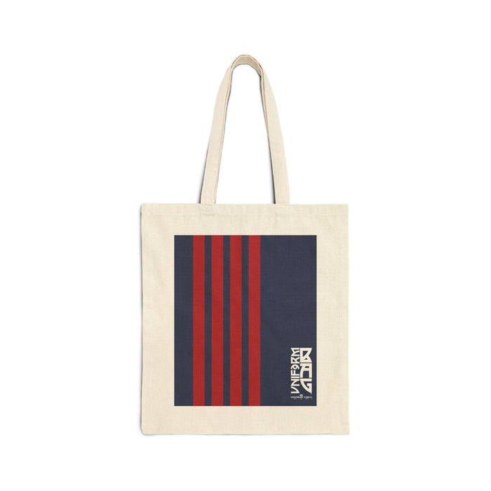 RACER MAGAZINE BAG | NAVY/RED | Stylish Cotton Canvas Tote Bag for Everyday Use, Reusable Shopping Bag, Eco-Friendly Gift, Graphic Tote, Fashion Accessories
