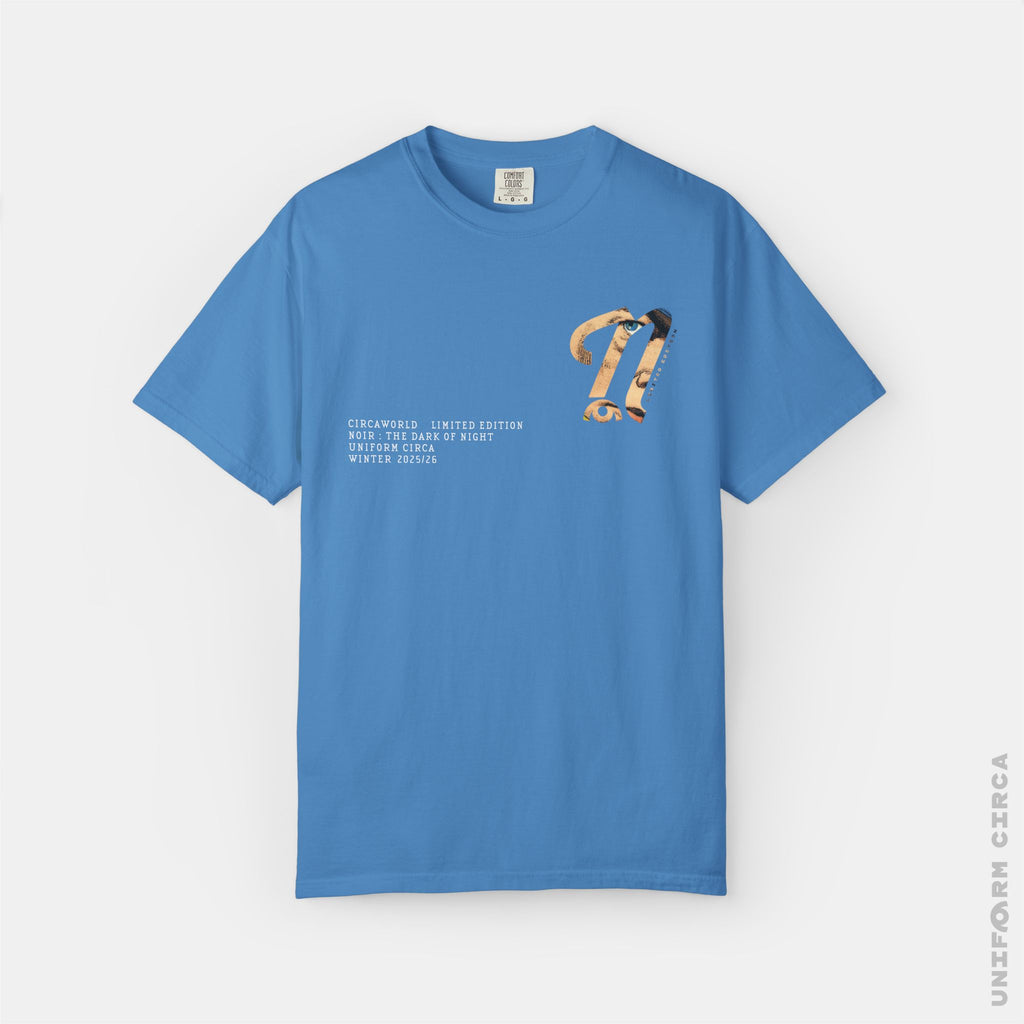 CIRCAWORLD: N BADGE V2 - Crewneck T-Shirt | 100% Cotton | Designed & Printed in California _ UNIFORM CIRCA _Navy