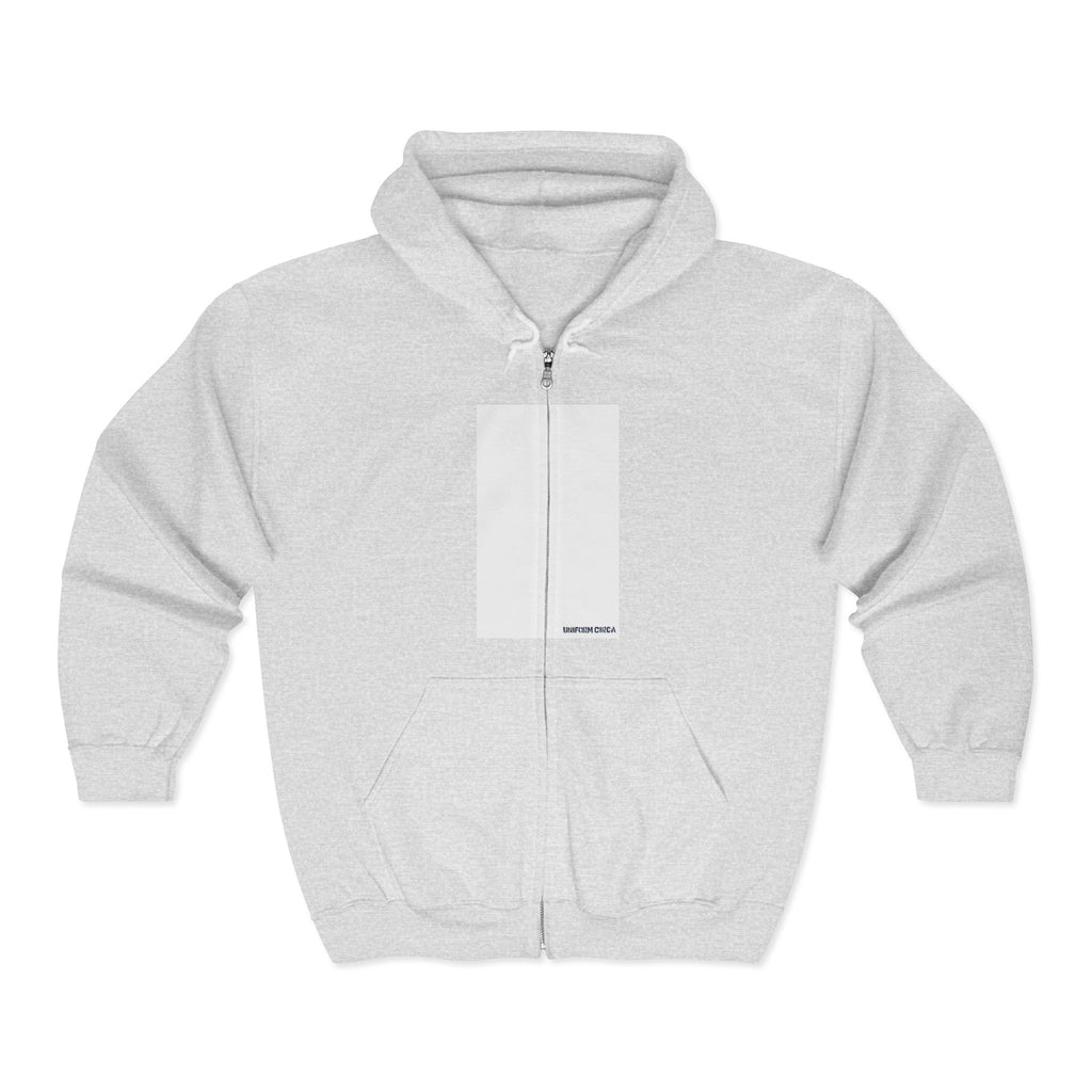 UNIFORM CIRCA ZIP HOODED SWEATSHIRT | 99 BOX WHITE