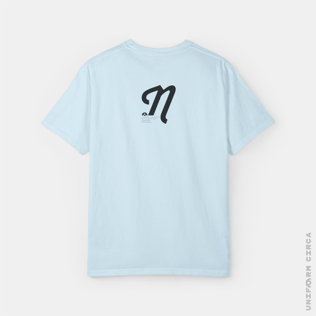 D'ARGENT N BADGE BACK - Crewneck T-Shirt | 100% Cotton | Designed & Printed in California _ UNIFORM CIRCA