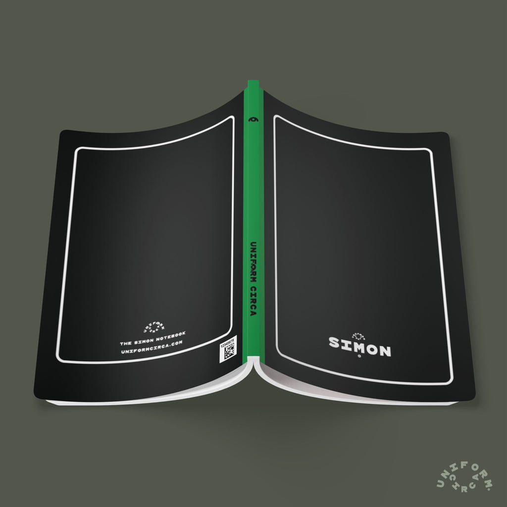 SIMON (SOFT COVER) NOTE & SKETCH JOURNAL | Black/White/Putting Green
