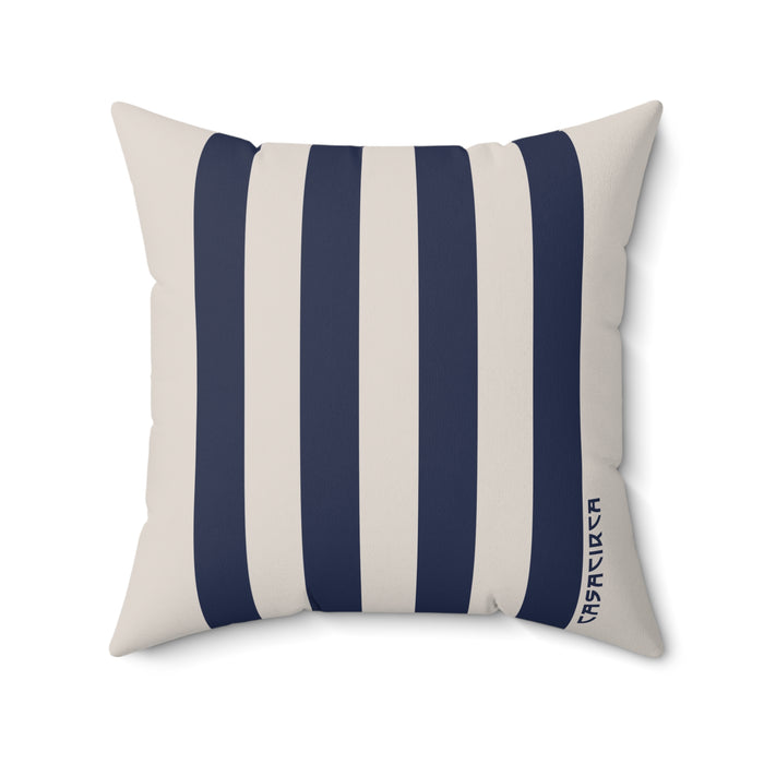 CASACIRCA | RACER PILLOW | SILVER-GREY/NAVY | Stylish Faux Suede Pillow - Home Decor, Cozy Living Room, Gift Idea, Nautical Theme, Interior Design Accents