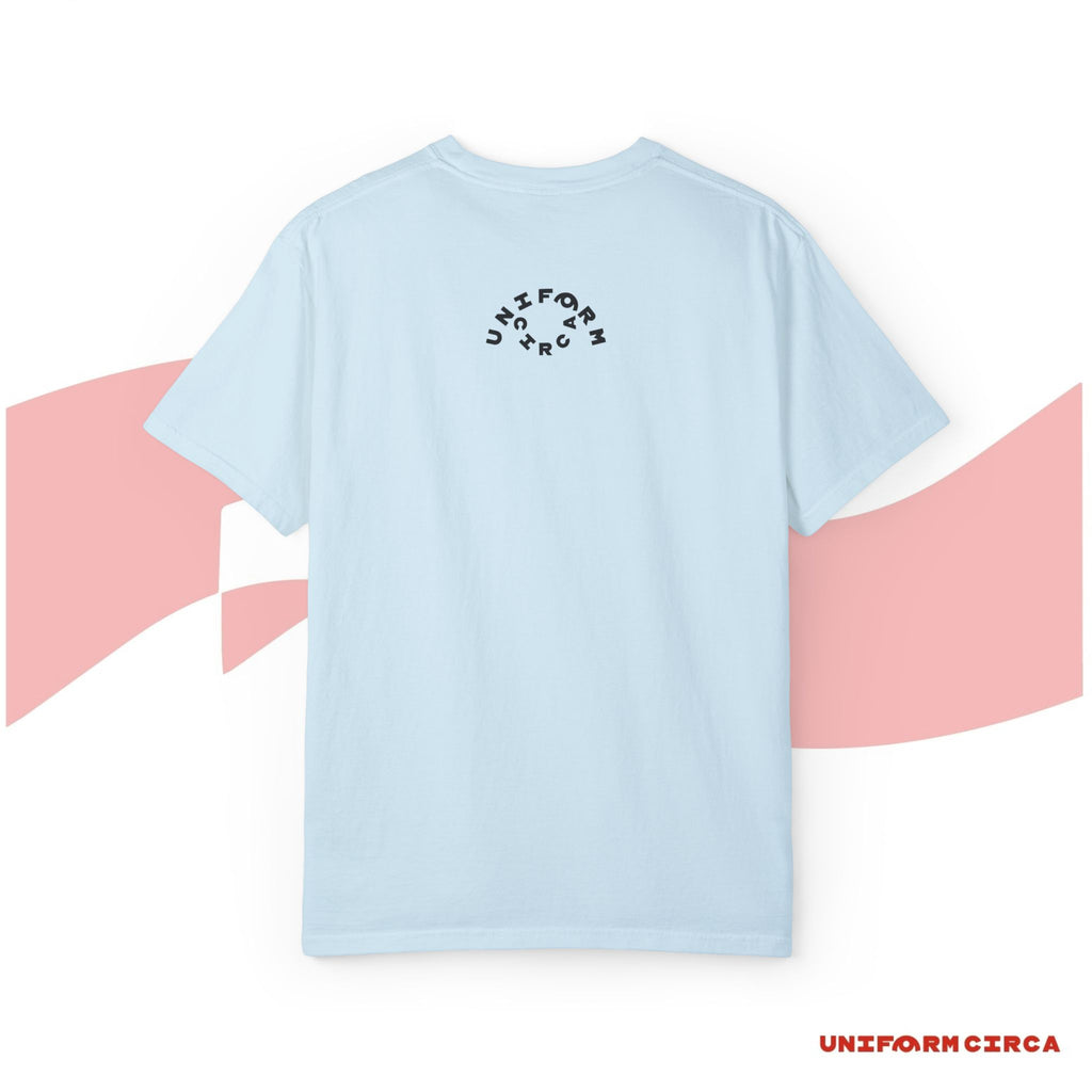 LONE PALM BLACK | Printed - Unisex Garment-Dyed T-Shirt with Palm Tree Design - Casual Summer Vibe
