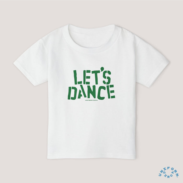 Let's Dance Toddler T-Shirt - Fun Cotton Tee for Kids (Printed Green)