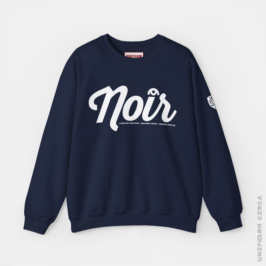 NOIR MARK 1 | Crewneck Sweatshirt | 100% Cotton | Designed & Printed in California | Printed White