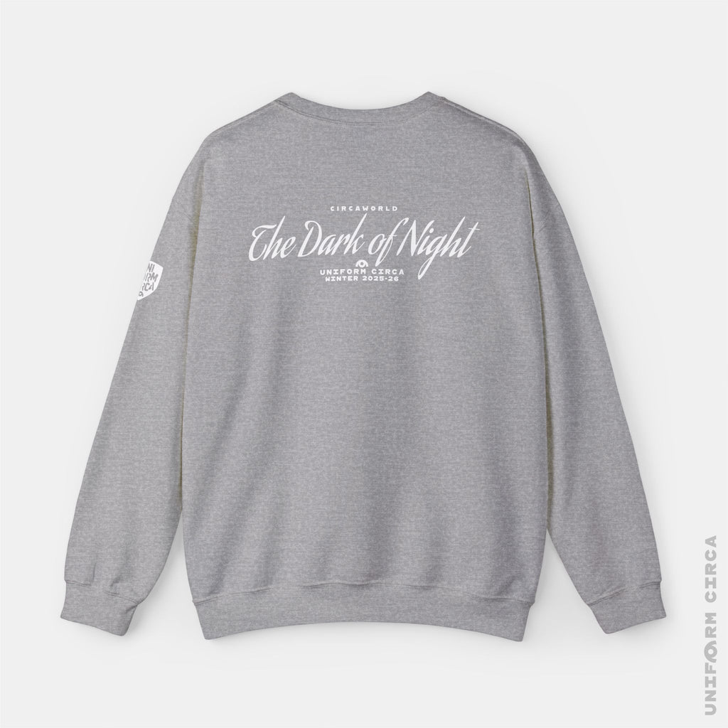 NOIR MARK 1 | Crewneck Sweatshirt | 100% Cotton | Designed & Printed in California | Printed White