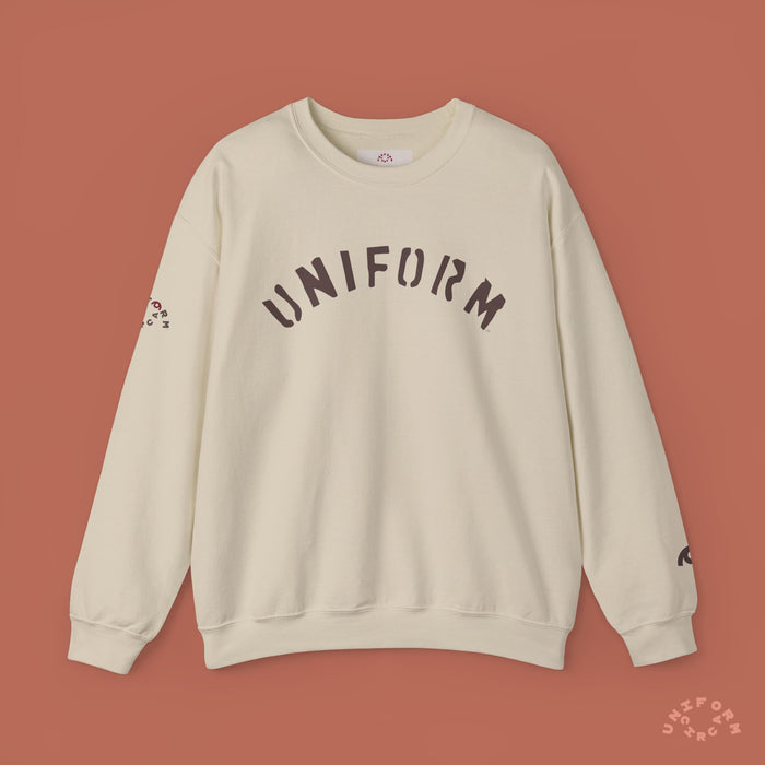 ARC UNIFORM CREWNECK SWEATSHIRT | PRINTED MOCHA