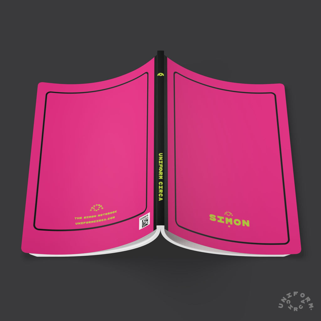 SIMON (LINED) NOTE & SKETCH JOURNAL | Hot Pink/Acid Green/Black