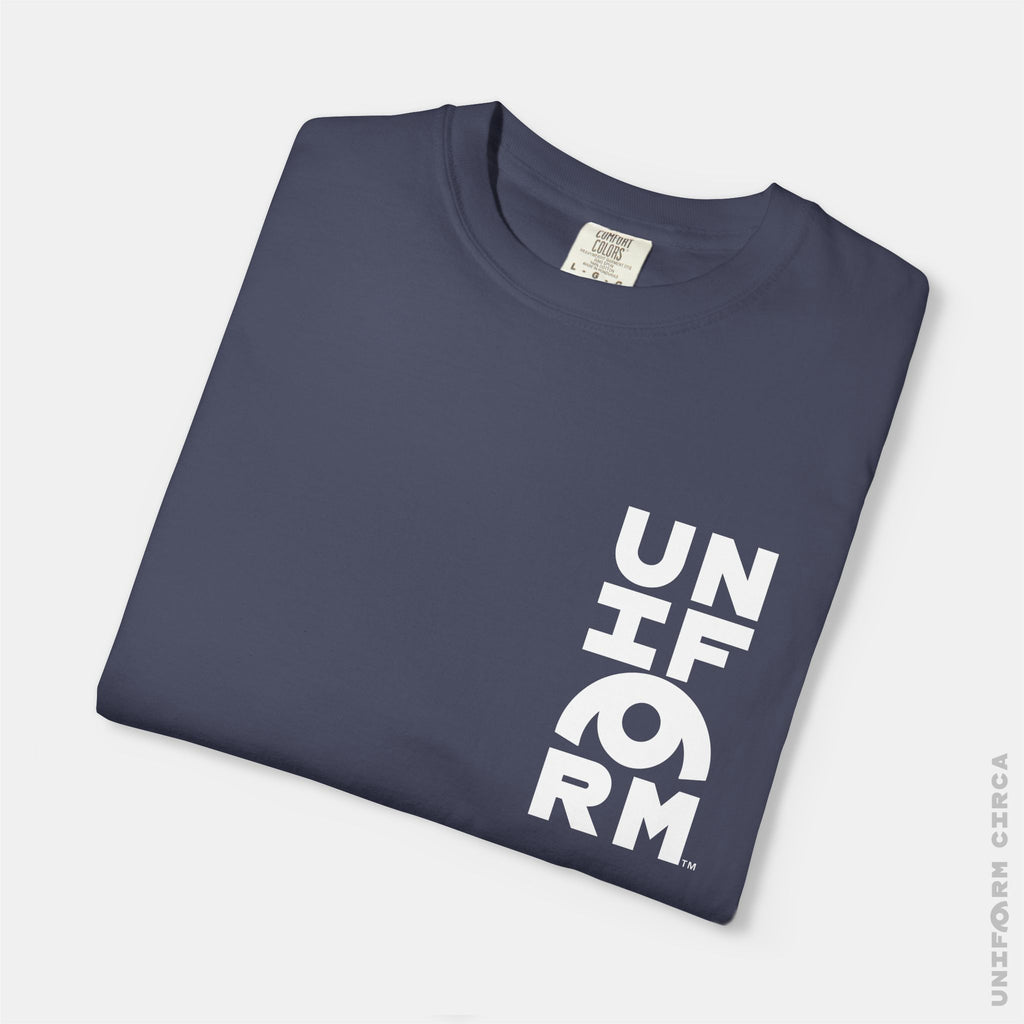 UNIFORM HALF STACK | Crewneck T-Shirt | Printed White | Bold Minimalist Print
