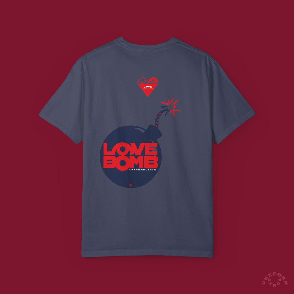 HEART BOMB CREWNECK T-SHIRT | Printed