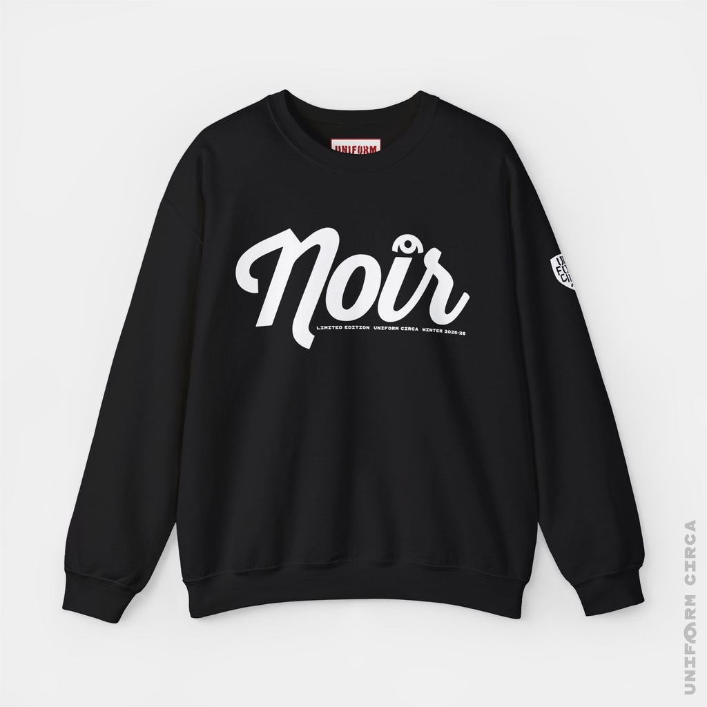 NOIR MARK 1 | Crewneck Sweatshirt | 100% Cotton | Designed & Printed in California | Printed White