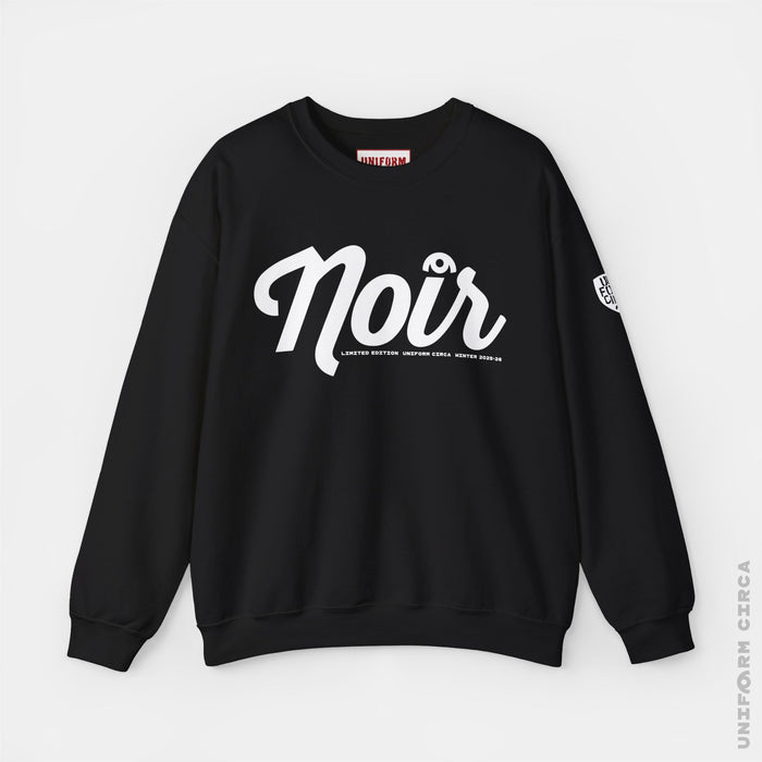 NOIR MARK 1 | Crewneck Sweatshirt | 100% Cotton | Designed & Printed in California | Printed White