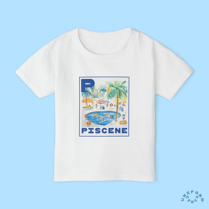 Piscene/Pool Toddler T-Shirt - Summer Fun Design - KID PLAY