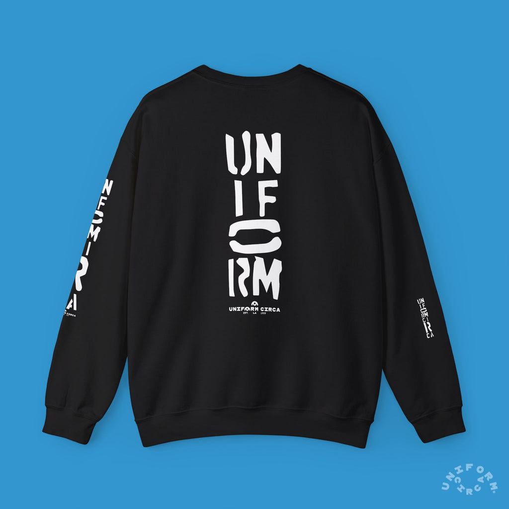 FOUNDATION MARK | CREWNECK SWEATSHIRT | Printed Black