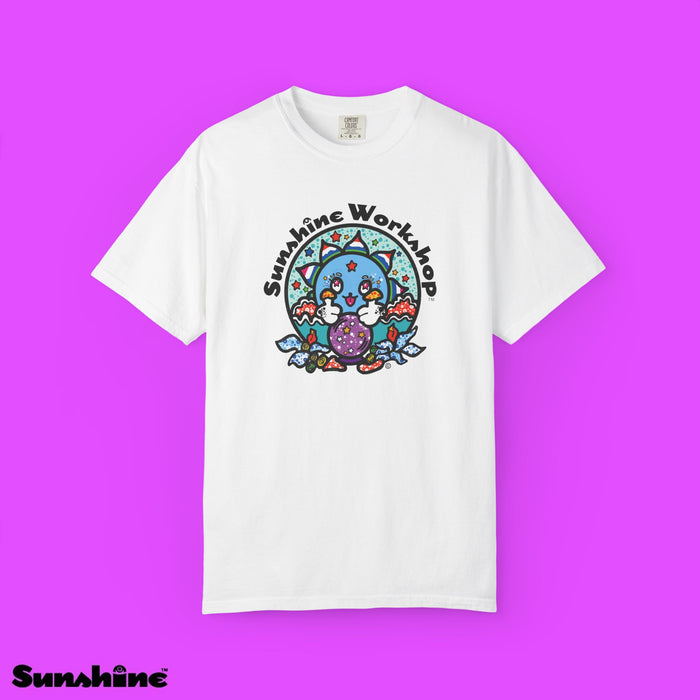 SUNSHINE WORKSHOP "O-FORTUNA" Crewneck T-shirt | Garment-Dyed with Soft Cotton and Vintage Vibe