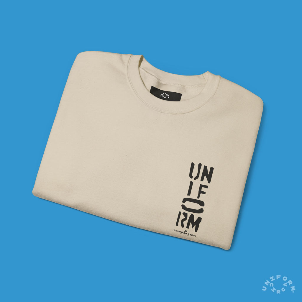 FOUNDATION MARK | CREWNECK SWEATSHIRT | Printed Black