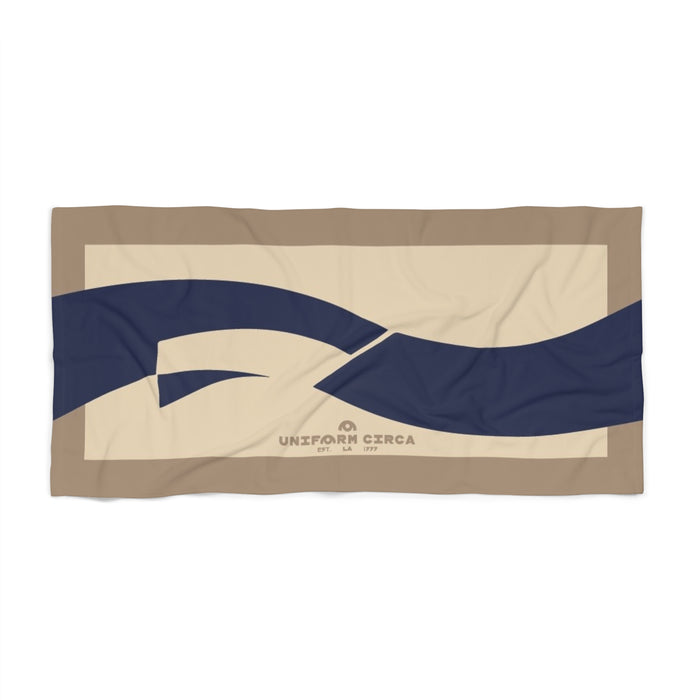 WAVE MASTER | TANS & NAVY | Sunny Vibes Beach Towel - Perfect for Summer Fun and Relaxation