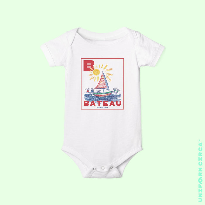 BATEAU | Infant Jersey One Piece: Summer Vibes Baby Bodysuit, Cute Baby Shower Gift, Pool Party Outfit, Beach Day Essential, Memory-Making Apparel