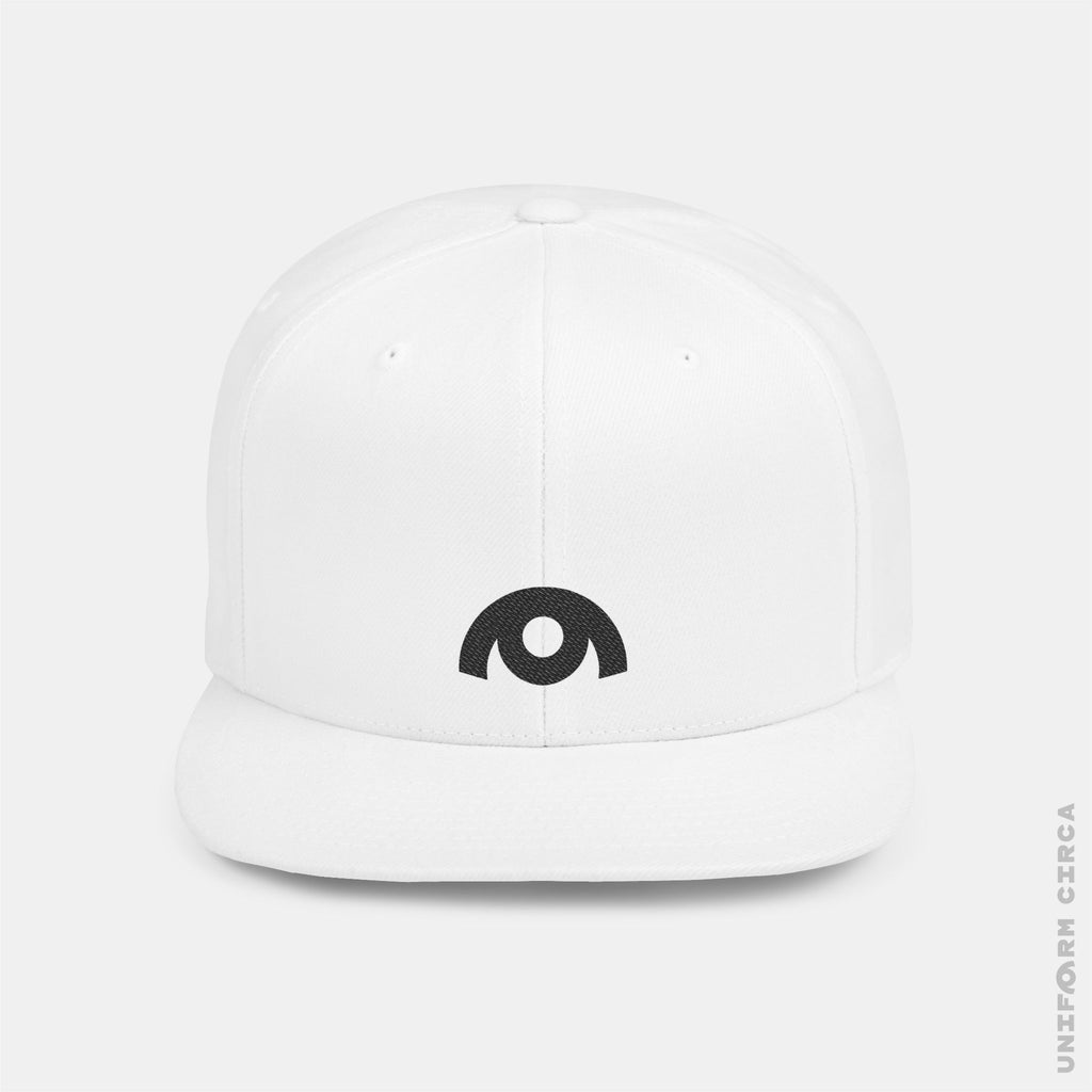OYSTER LOGO HAT | Black Embroidery | Flat Bill Snap Back