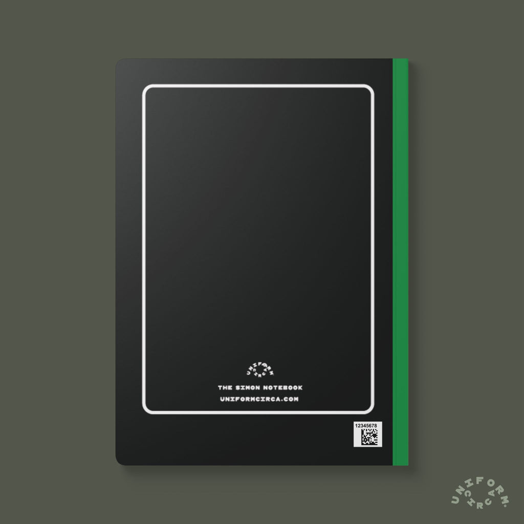 SIMON (SOFT COVER) NOTE & SKETCH JOURNAL | Black/White/Putting Green