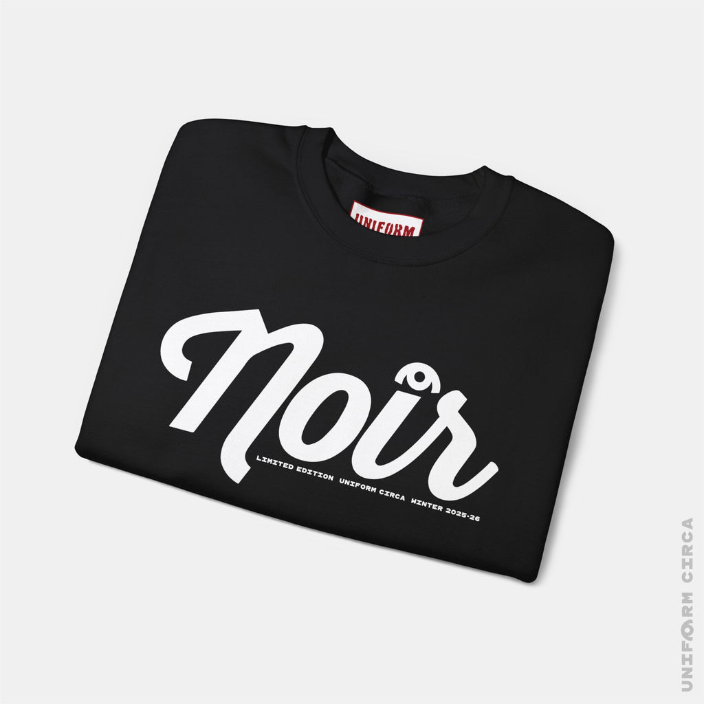 NOIR MARK 1 | Crewneck Sweatshirt | 100% Cotton | Designed & Printed in California | Printed White
