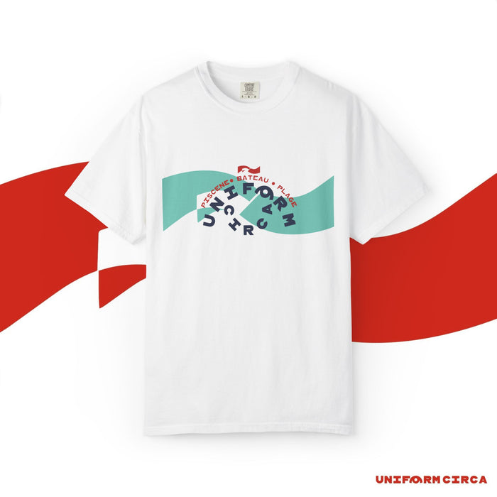 GREEN WAVE | Crewneck T-Shirt | Printed