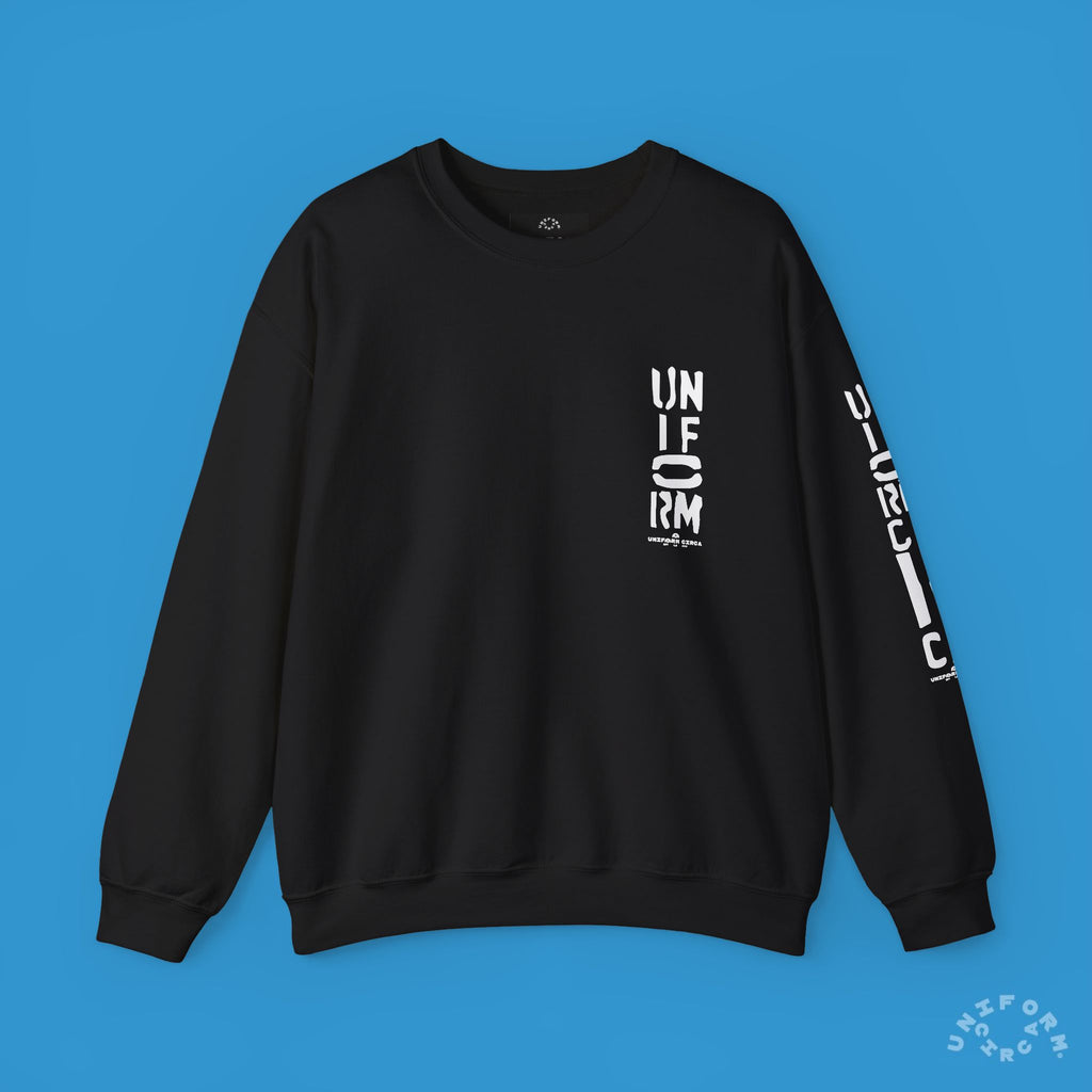 FOUNDATION MARK | CREWNECK SWEATSHIRT | Printed Black
