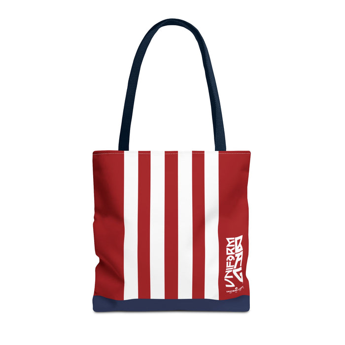 RACER JR. BAG | NAVY/WHITE/RED | Stylish Minimalist Tote Bag, Eco-Friendly Shopping Bag, Chic Carryall, Reusable Tote, Fashionable Beach Bag, Trendy Everyday Essentials