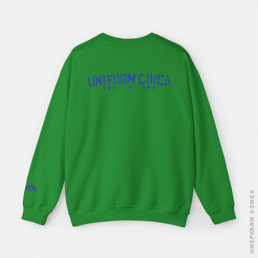 ARC UNIFORM STANDARD | Crewneck Sweatshirt | 100% Cotton | Designed & Printed in California | Printed Blue