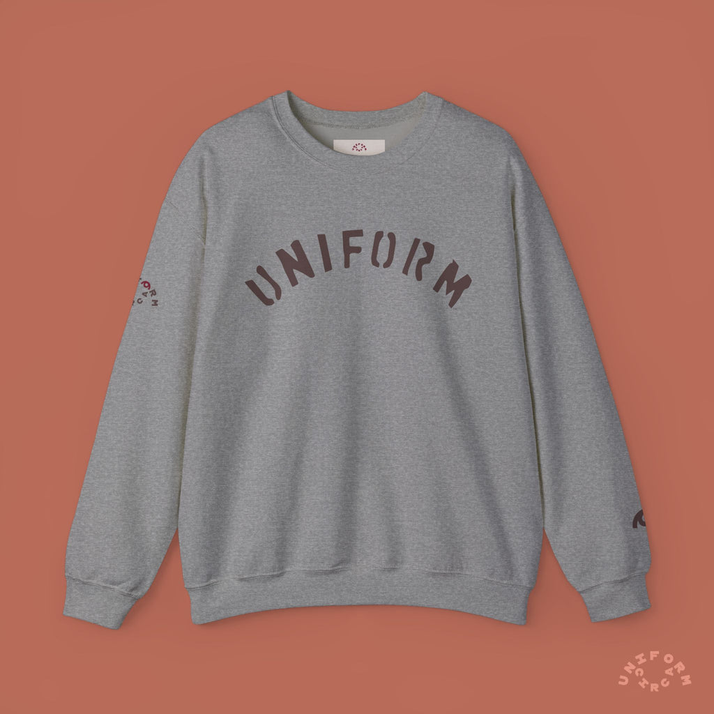 ARC UNIFORM CREWNECK SWEATSHIRT | PRINTED MOCHA