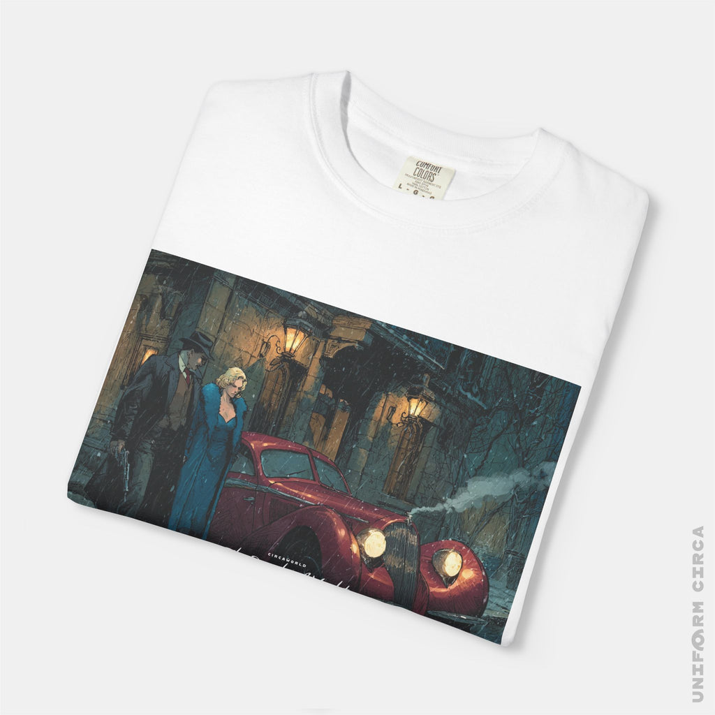 LA FEMME 2 - Crewneck T-Shirt | 100% Cotton | Designed & Printed in California _ UNIFORM CIRCA CLASS _ SILVER/BLK WHITE/NAVY