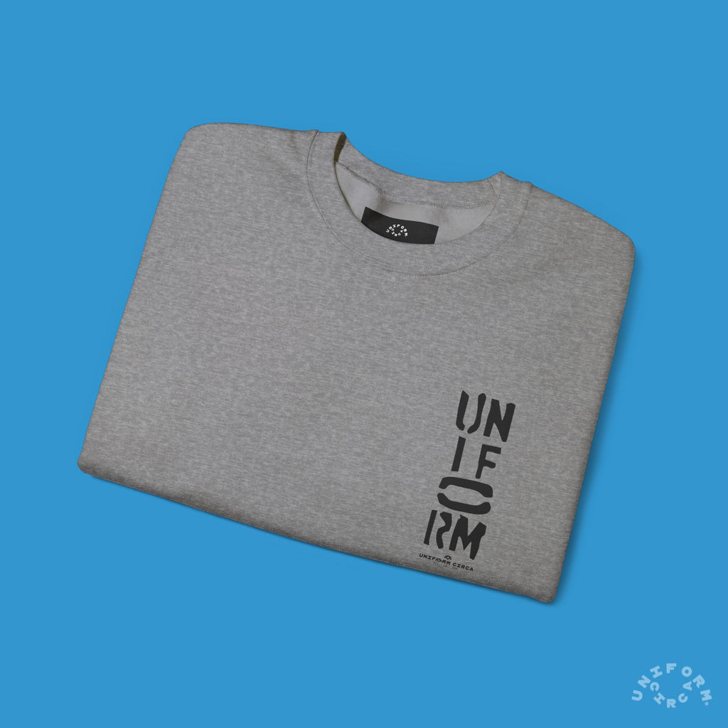 FOUNDATION MARK | CREWNECK SWEATSHIRT | Printed Black