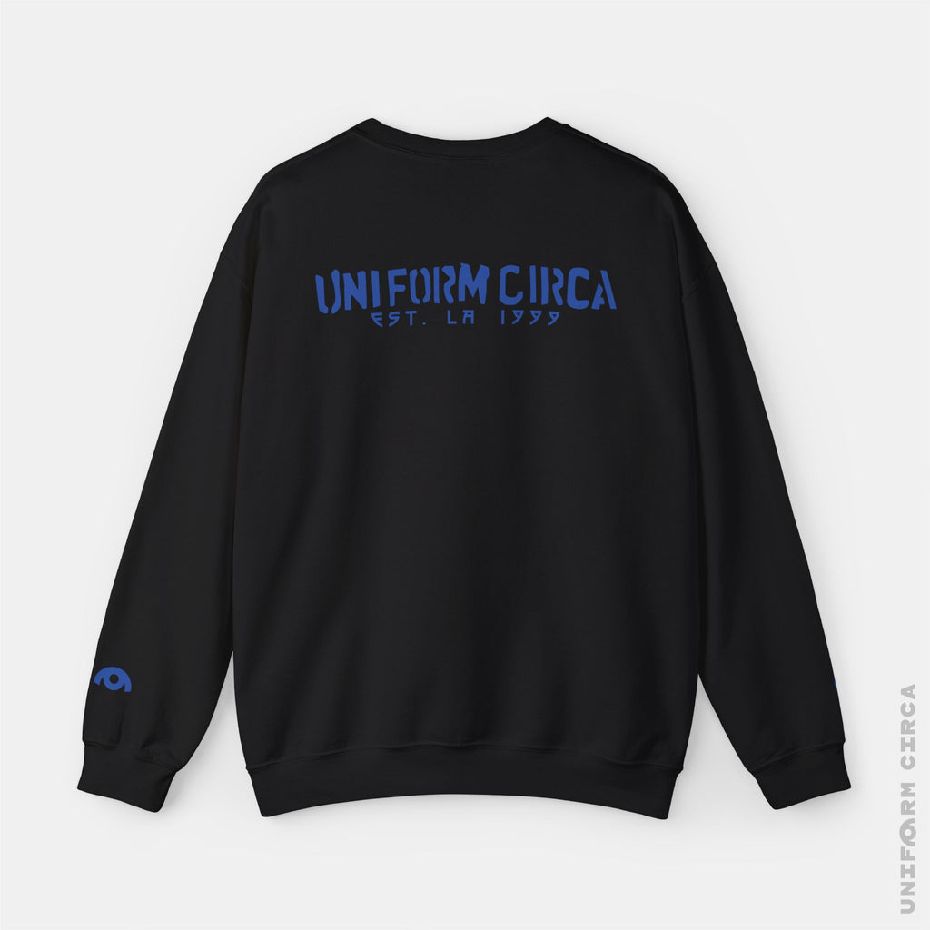 ARC UNIFORM STANDARD | Crewneck Sweatshirt | 100% Cotton | Designed & Printed in California | Printed Blue