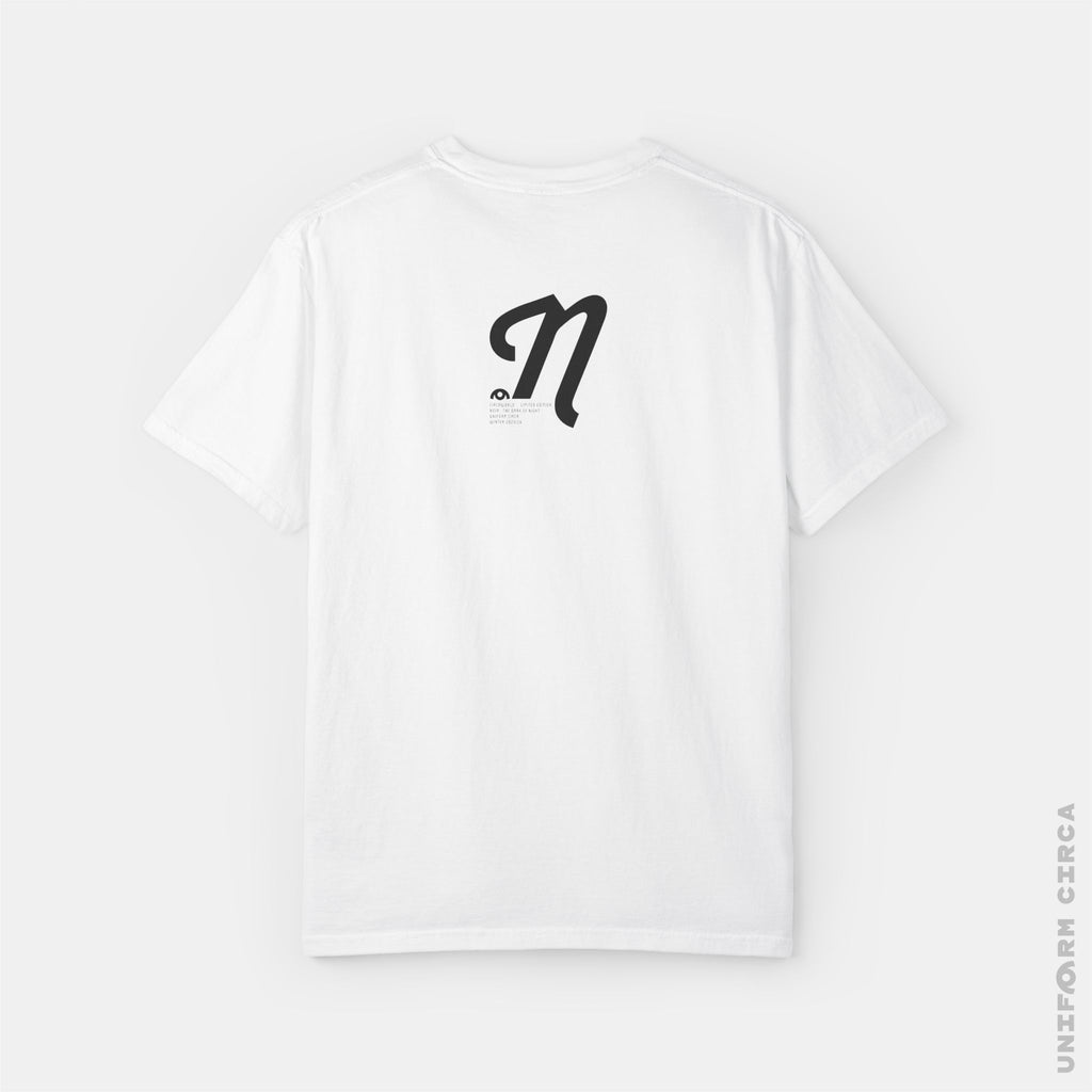 D'ARGENT N BADGE BACK - Crewneck T-Shirt | 100% Cotton | Designed & Printed in California _ UNIFORM CIRCA