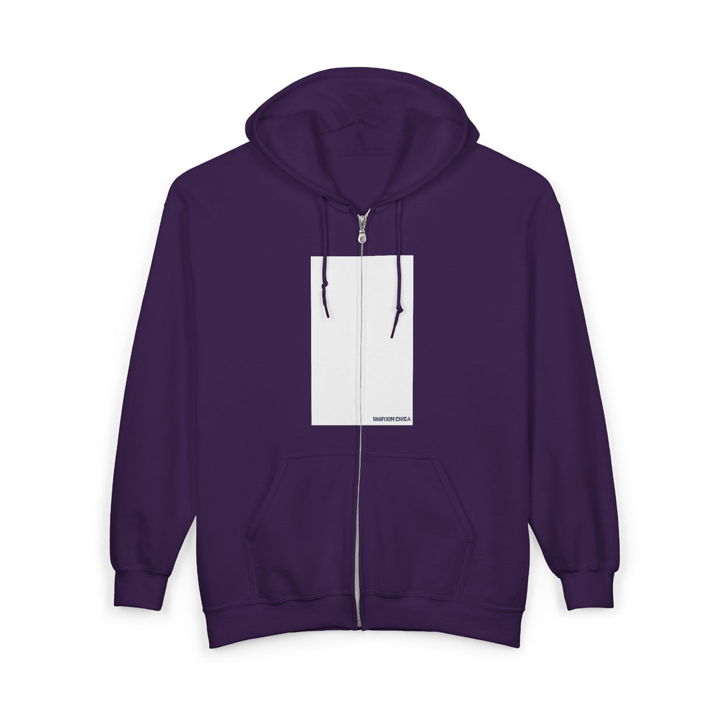 UNIFORM CIRCA ZIP HOODED SWEATSHIRT | 99 BOX WHITE