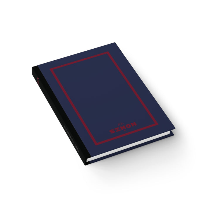 SIMON | JOURNAL & NOTEBOOK | Hardcover Blank Pages 5"x7" | GR Navy & Uniform Red